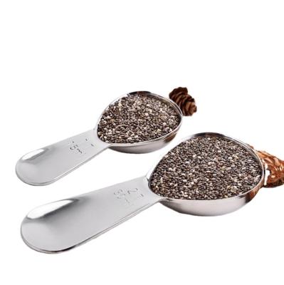 China Sustainable 304 Stainless Steel Teaspoon With Graduated Doser Milk Powder Spoon for sale