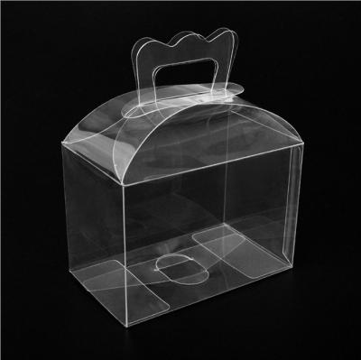 China Custom PVC Pastry Food Packaging Box Pet Cupcake Biscuit Wedding Box Recyclable Clear Plastic Candy Box for sale