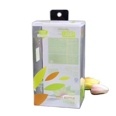 China Manufacturer Custom PVC Transparent Plastic Frosted Folding Baby Bottle Feeding Bottle Packaging Box Recyclable for sale