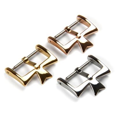 China Good Quality 14mm 18mm Solid Stainless Steel Watch Clasp 20mm Rose Gold Watch Pin Buckle For Vacheron Watch for sale