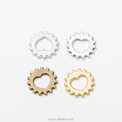 China Factory Trendy Steampunk Charms Gear Connector Pendant For Hip Hop Jewelry for sale