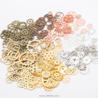 China Trendy Mixed Styles Zinc Based Alloy Steampunk Charms Custom Gear Hollow Alloy Pendants for sale