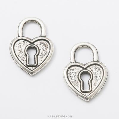 China New Trendy Styles Alloy Heart Lock Charms Pendant For Handmade Jewelry Gift for sale