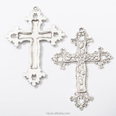 China Trendy Custom Alloy Cross Pendant Charms Fashion Jewelry Making for sale