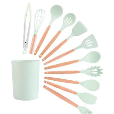 China Small Viable Kitchen Essential Instrument Premium Silicone Spatula Set Of Silicone Rubber Heat Resistant Non-Stick Spatula 5 for sale