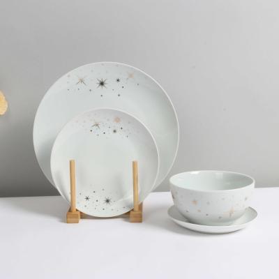 China New viable modern design simple ceramic tableware restaurant household china dinner set for sale