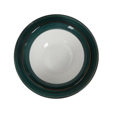 China Viable modern creative good quality and reasonable hand painted ceramic porcelain dishes dinnerware set for sale