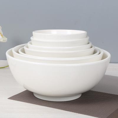 China 5 inch viable super white ceramic noodles rolls high quality salad bowl wholesale for sale