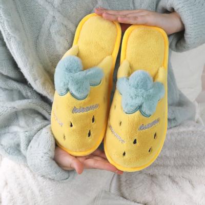 China Wholesale Fashion Trend Bedroom Indoor Home Faux Fur Slide Fluffy Ladies Slippers Ease Shoes For Women for sale