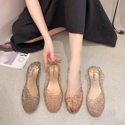 China Fashion Trend Flats Breathable Casual Shoes Women Hollow Out Slipper Soft Ladies Jelly Sandals for sale