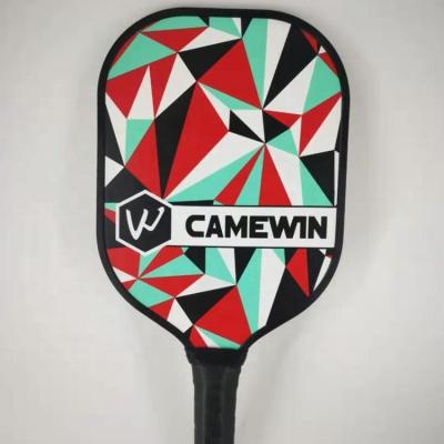 China Carbon + Fiberglass Composite Digital Printing Carbon Fiber Pickleball Paddle for sale