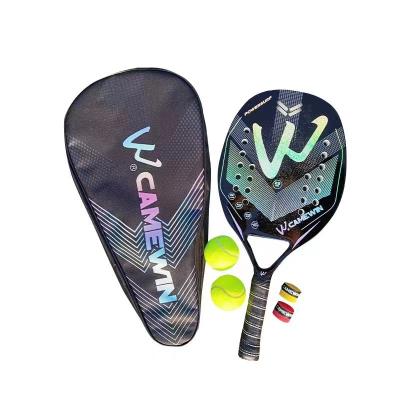 China 2022 New Game 2022 New 3K Camewin Outdoor Sport Full Carbon Fiber Rough Beach Tennis Racket With Bag To Send Premium Headband Plus Tennis Padel for sale