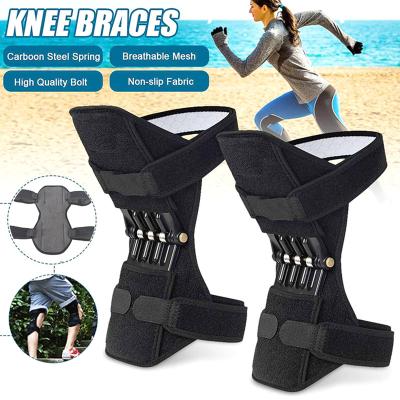 China Adjustable Elasticity Breathable Power Lifts Spring Force Knee Joint Support Pads Knee Patella Strap Knee Booster for sale