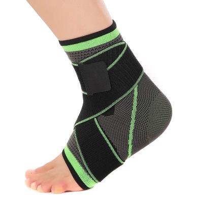 China Sports Protective Basketball Compression Sleeve Running Ankle Straps Wrap For Injury Recovery Sprains Ankle Brace for sale