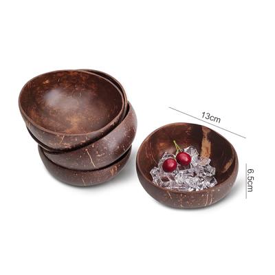 China Modern Handmade Polish With Natural Coconut Oil Coconut Bowl With Spoon Set And Straw-rope Folk Holders for sale