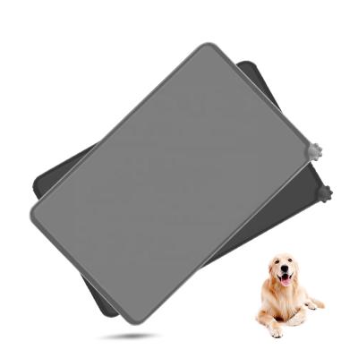 China 2021 New Waterproof Hot Selling Products Customized Silicone Non-stick Waterproof Pet Placement Feeder Food Bowl Dog Feeding Mat for sale