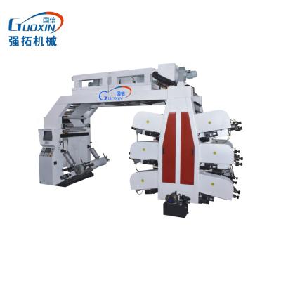 China Garment shops printing machine / 6 color plastic flexographic printers automatic type fpr / plastic printing machine for sale