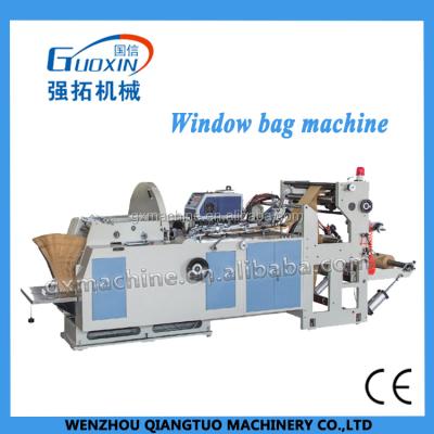 China High Speed ​​Full Automatic Window Paper Bag / Food Grade Paper Bag Making Machine Price for sale