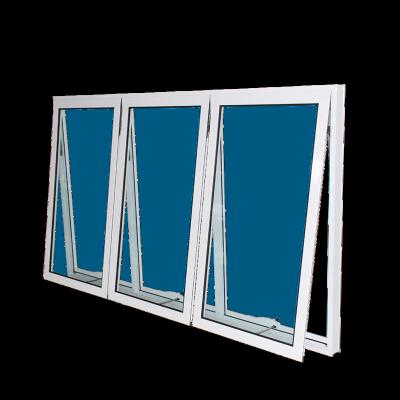 China Magnetic American Residential Aluminum Standard Aluminum Screen Vertical Top Hung Chain Winder Awning Window for sale