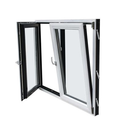 China Commercial Magnetic Screen Building Energy Saving Hurricane Glass Aluminum And Tilt And Turn Resistant Wood Composite Window for sale