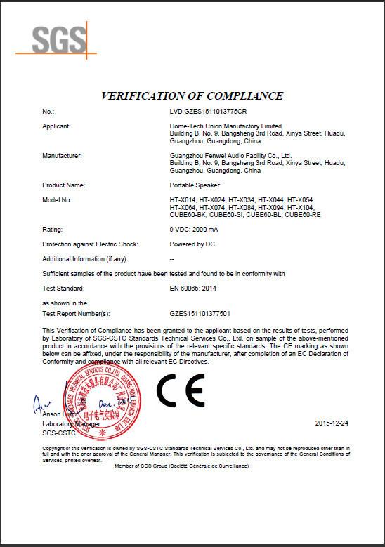 CE-LVD - HOME-TECH UNION MANUFACTORY LIMITED