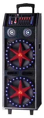 China Battery Powered Disco Light Bluetooth Speaker System / Portable Trolley Speaker for sale