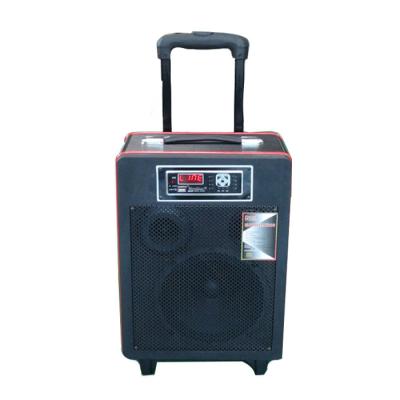 China Rechargeable Led Display Portable Bluetooth Trolley Speaker With Wireless Microphone for sale