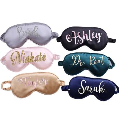 China Therapy China factory customized logo wholesale super digital printing soft silk sleep eye mask sleeping eyemaskPersonalized Name Brides for sale