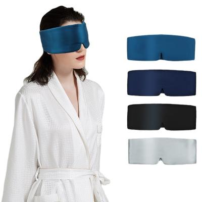 China Therapy Silk Sleep Mask for Women Men, Mulberry Silk Eye Sleeping Mask Blackout Eye Cover for Sleep Travel Yoga Nap for sale