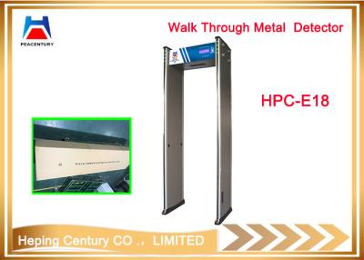 China 18 zones walk through metal detector small LCD screen easy installation for sale