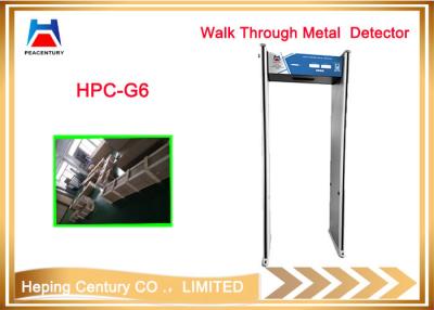 China High sensitivity adjustable 6zones walk through metal detector gate for sale