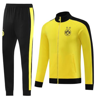 Cina Il vecchio calcio giallo Tracksuits ha messo ricamato stampando il vestito di addestramento di calcio in vendita