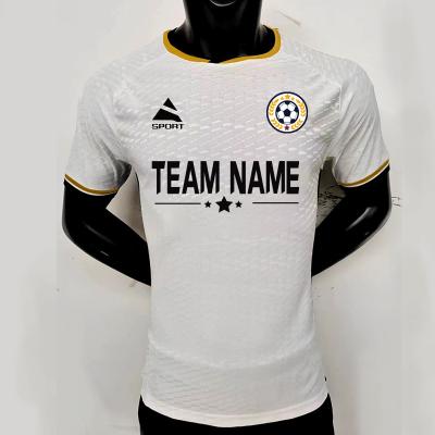 China Poliéster al por mayor del jersey del deporte alrededor del fútbol retro de secado rápido del jersey de fútbol del club de fitness causal respirable del cuello blanco en venta