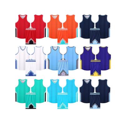 China Personalisierte Rückkehrbare Übung Basketball Trikot Design Sublimation Basketball Uniform Mesh Schnelle Trockene Basketball tragen zu verkaufen