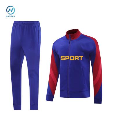 China New Arrival Wholesales Men Red/Blue Soccer Tracksuit High Quality New Design Kid/Adult Soccer Sweater Training Suit for sale