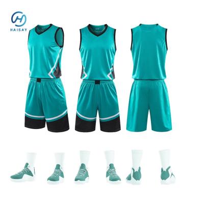 China Großhandel Basketballkleidung Set Männer Umkehrbares Basketball Team Shirt Uniformen Custom Jersey Basketball Wear Jersey zu verkaufen