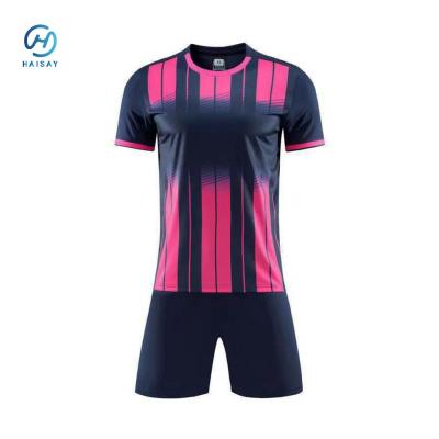 China Naam Nummer Team Logo Custom Football Kit voor kinderen Volwassenen Gepersonaliseerd overhemd Korte rug plaatsing Te koop