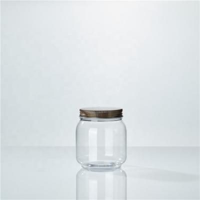 China Nuts Food Plastic Storage Jar Directly 500g 500ml Food From Factory With Screw Lid for sale