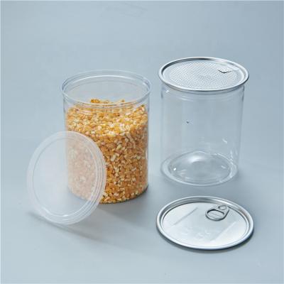 China For New Design Snacks Factory Directly 500ml 800ml PET Snack Biscuit Container Plastic Jar for sale