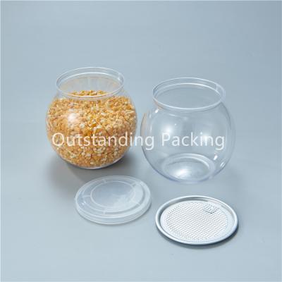 China food & Beverage Packaging Round Shape Dry Empty Food Storage Box With Easy Peel Off Plastic PE Cap for sale