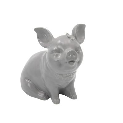 China Europe Modern Nordic Home Living Room Ceramic Pig Statue For Garden Decoration for sale