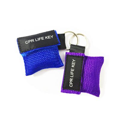 Cina CPR Face Shield Key Chain Pouch Mouth to Mouth Rescue in vendita