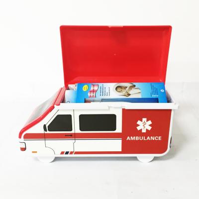 China Ambulance car shape first aid kit medical emergency kit cases for sale