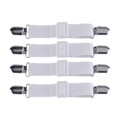 China Greenwell Eco-friendly Low MOQ Fully Stocked 4pcs Elastic Sheet Suspenders King Quinn Sheet Clips for sale