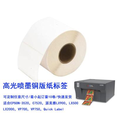 China Waterproof White Matte Poly Inkjet Label Roll for primera lx400, lx500, lx900 printer, 3