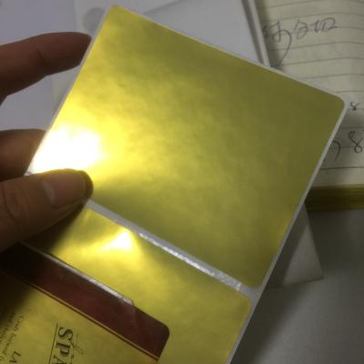 China Waterproof Metal Inkjet Gold Label for sale