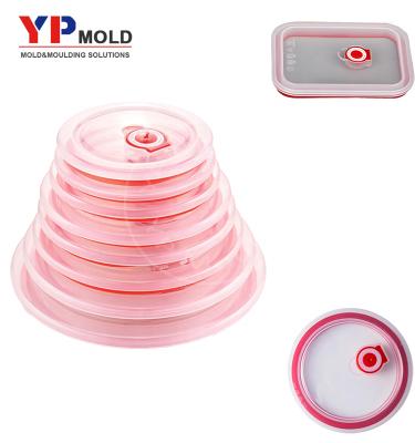 China Plastic Die Maker Injection Molds Plastic Lunch Box Double Shot Two Color Mold for sale