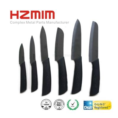 China Sustainable Supply Durable Black Ceramic Kitchen Knife Set for sale