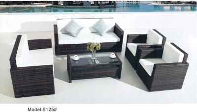 China 5pcs aluminum wicker hotel furniture sofa set-9125 for sale