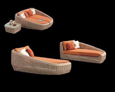 China Outdoor rattan furniture rattan double daybed with 2 single daybeds---6085 en venta